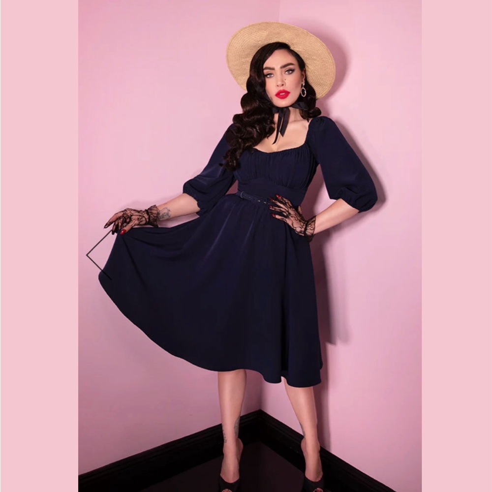 💜 VIXEN BY MICHELINE PITT | VACATION DRESS IN NAVY BLUE 4X